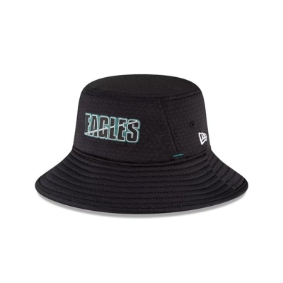 Philadelphia Eagles Gorra | New Era NFL Official Summer Sideline Stretch Bucket Hat Mexico - Verdes